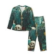 thumbnail image 1 of Fotbe Baroque Floral Still Life Conjunto de Pijama de Manga Larga para Mujer con Estampado, Ropa de Dormir de 2 Piezas, Conjunto de Casa Suave y Cómodo con Bolsillos-Large, 1 of 7