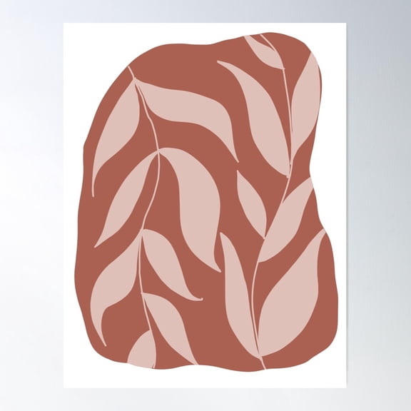 Beige Branch Poster Wall Art, Modern Wall Decor For Living Room Bedroom, 8x12 UNFRAMED