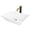 Matte White, variant on VIGO Matte Stone Vinca Composite Rectangular Vessel Bathroom Sink in White with Faucet and Pop-Up Drain in Matte Gold