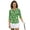 Four-Leaf Clover, variant on HUIACONG Shamrock Print Fabric Womens 3/4 Sleeve Golf Shirts, Quarter Zip Athletic Polo Shirts Zip Up Collar Soft Tennis Tops for Workout Exercise Sports