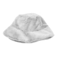 thumbnail image 1 of Chapeau de Pêcheur en Peluche Chaud à Large Bord Plat pour Femmes Hiver, 1 of 9