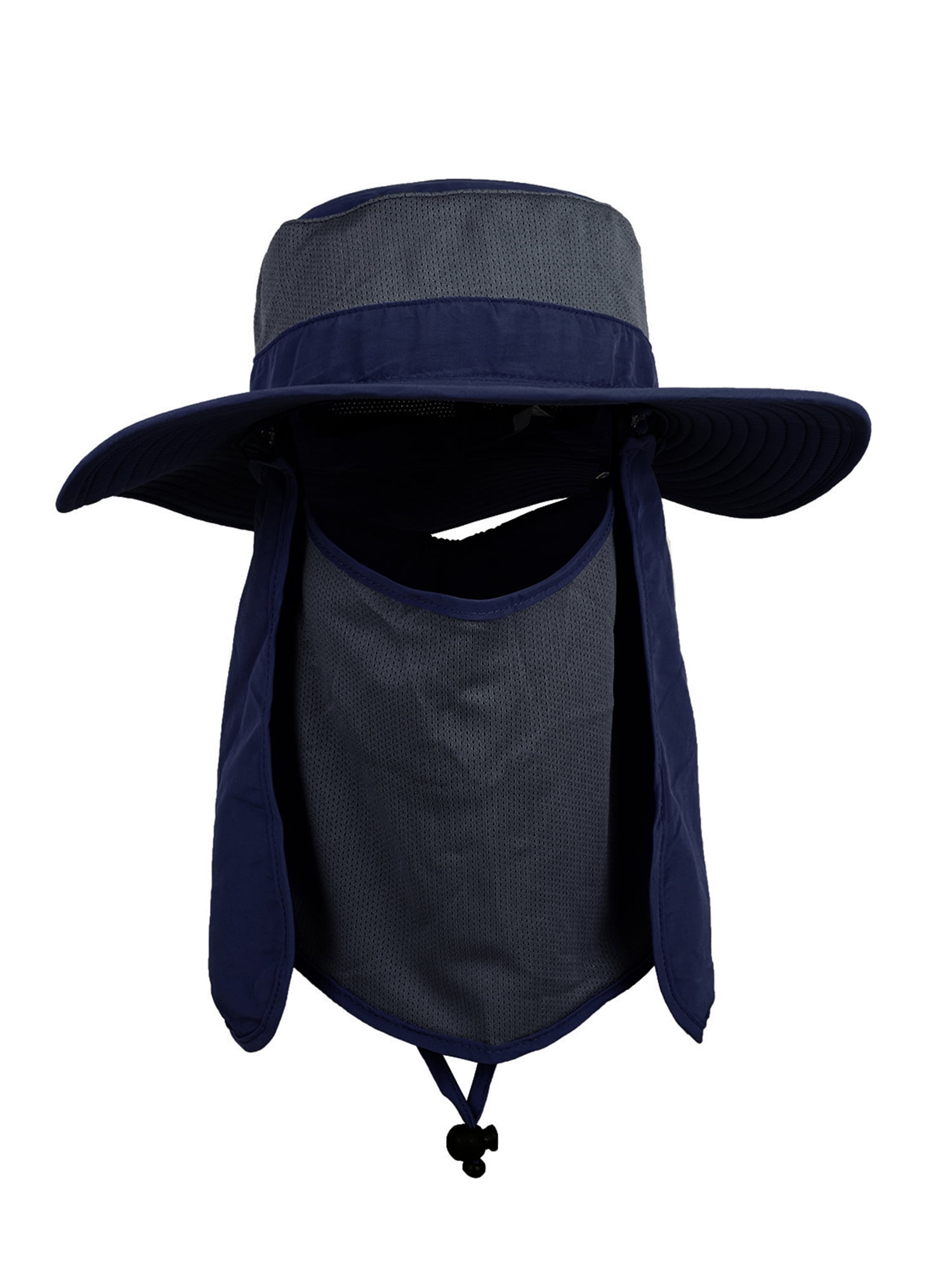 Orolay Men 360° Protection Sun Hat Safari Fishing Hat Neck Face Flap Cover  UPF+ 50,Navy