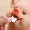 thumbnail image 2 of Caja de dinero en forma de cerdo bonito, caja pequeña de resina para ahorrar dinero, regalo de cerdo compatible con niños y niñas Afortunado Sencillez, 2 of 5