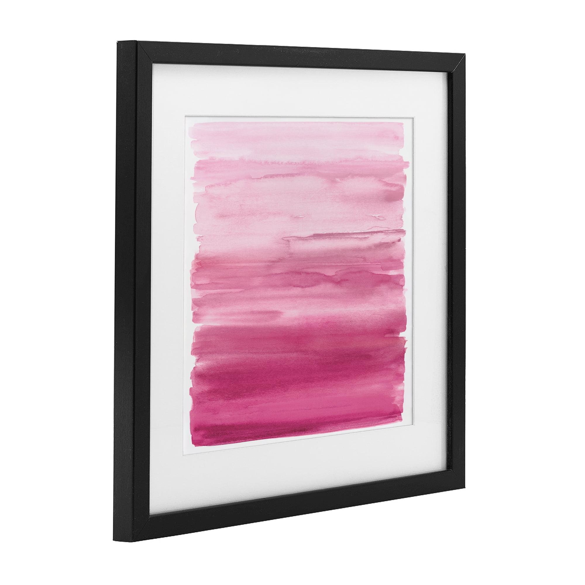 Stupell Industries Gradient Pink Blush Black Framed Print Under Glass, design by Allie Corbin
