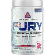Core Nutritionals Fury AUSTRALIAN Platinum Next Gen Pre Workout 20 Fully Dosed Servings (Australian Raspberry Chews)