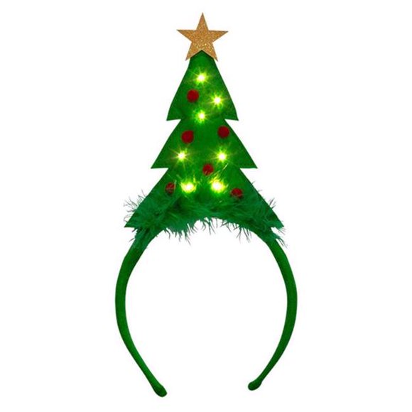 Dyno 9080838 Arbre avec Lumières LED Bandeau Feutre, Vert - Lot de 12