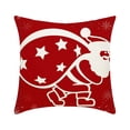 thumbnail image 2 of Jusqu'à 65 % de Réduction sur Housse de Coussin de Noël SMihono, Forme Flocon de Neige, Forme Père Noël Élan, Rouge Classique de Noël, 2 of 6