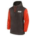 thumbnail image 2 of Men's Nike Brown/Orange Cleveland Browns 2024/25 Sideline Pre-Game Player 1/2-Zip Hoodie Jacket, 2 of 3
