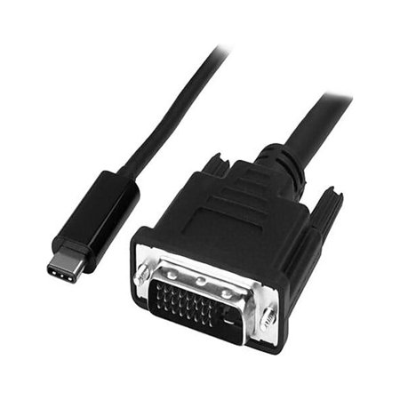 UPC: 0065030866460 | StarTech USB-C to DVI-D Male/Male Adapter Cable 1 m Black (CDP2DVIMM1MB)