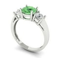 thumbnail image 2 of 1.5 ct Round Cut Simulated Green Diamond Three-Stone Engagement Ring for Women in 18K White Gold, 2 of 5