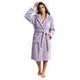 thumbnail image 4 of SHTXOZHI Women's Knit Robe Short Bathrobe Long Sleeve Hooded Homewear Warm Sleepwear With Pockets and Belt, 4 of 7