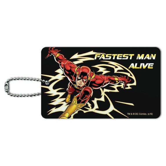 The Flash Fastest Man Alive Luggage Card Suitcase Carry-On ID Tag