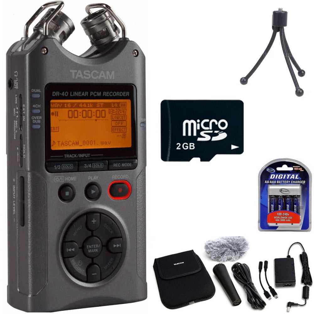 Tascam DR40 Portable Digital Recorder Bundle with Filmmaking Accessory