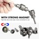 thumbnail image 5 of 10 piezas de destornillador magnético de 6mm-19mm adaptador de enchufe de controlador de impacto hexagonal para destornillador de tuerca para taladro manual, llave de tubo esquí esquí Gafas de esquí, 5 of 5