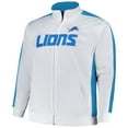 thumbnail image 2 of Men's Fanatics White Detroit Lions Big & Tall Tricot Full-Zip Track Jacket, 2 of 4
