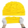thumbnail image 5 of Unique Bargains 1 Pc Breathable Pleated Style Swimming Cap Yellow, 5 of 6