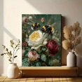 thumbnail image 6 of Bumblebee Rose Canvas Cottagecore Rustic Botanical Nature Wall Art, 6 of 8