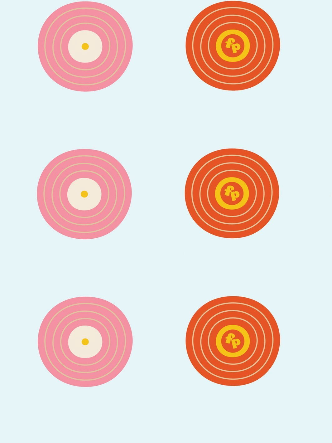Records Removable Vinyl Wallpaper By Fisher-Price - Sky