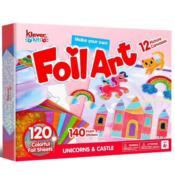Kit de arte fotográfico Klever Kits para niños con 12 imágenes y más de 120 láminas