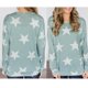 thumbnail image 1 of Moda para mujer, casual, de manga larga, con cuello , con estampado de estrellas, básica, blusas METRO Yinane Camisa de manga larga para mujer, 1 of 8
