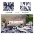 thumbnail image 2 of DEORAB 10'x14' Outdoor Rugs Patio Waterproof Outside Mat Reversible Plastic Camping Carpet,Navy blue & White, 2 of 9