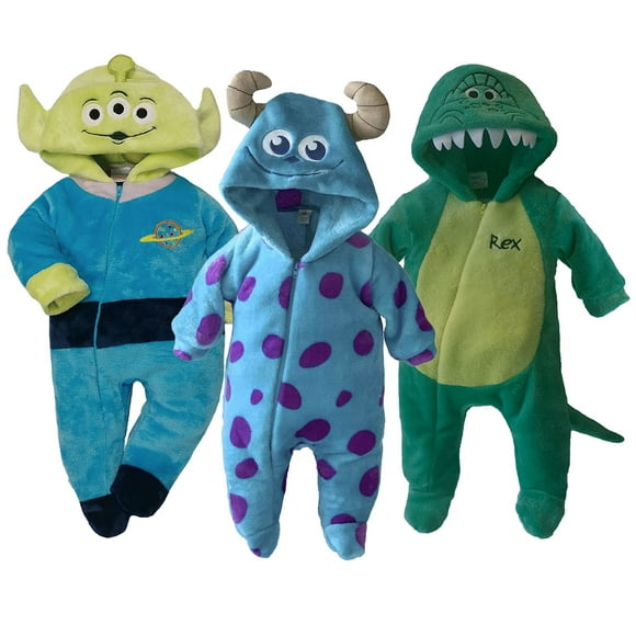Kit 3 Mamelucos con Gorro Bordado Disney Alien, Sulley, Rex Disney KitB171