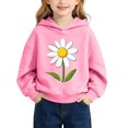 thumbnail image 7 of Cute Hoodies for Toddlers Girls Daisy Flower Print Pullover Sweatshirts Cool Casual Fall Winter Play Top Size 1-10, 7 of 7