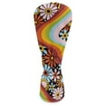 thumbnail image 2 of Yuyamidu Hippie Flowers Golf Head Covers PU Leather Golf Club Head Cover for Driver Fairway Wood Hybrid Women, Waterproof Golf Accessory, 2 of 8