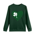 thumbnail image 6 of successthop St.Patricks Day Sweatshirt&nbsp;Womens Wine Casual Crewneck Pullover Top Streetwear Long Sleeve Vacation Clothes, 6 of 7
