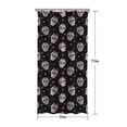 thumbnail image 5 of Black Pink Skull Pattern Shower Curtain 36"x72" ,Bathroom Decorative Shower Curtains Set with 12 Hooks,Modern Waterproof Washable Shower Curtain, 5 of 6