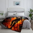 thumbnail image 4 of Fleece Blanket,Space Basketball Player,Soft Plush Blanket,Washed Plush Throw, 4 of 8