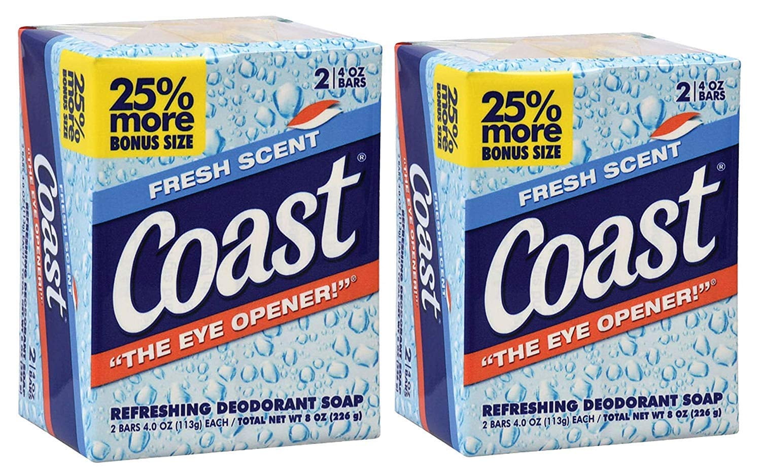 Coast Deodorant Soap Fresh Scent 2 Bar 4 oz. Each (2 Pack) - Walmart
