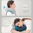 thumbnail image 3 of Eoumupi Adjustable Memory Foam Travel Neck Pillow with Cooling Removable Cover,Blue,1 Count, 3 of 7