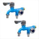 thumbnail image 1 of 2 Piezas Divisor de Grifo de 2 Vías Divisor de Manguera de Jardín Divisor de de Agua, Grifo de Agua de Grifos Dobles para Exteriores, Azul, 1 of 6