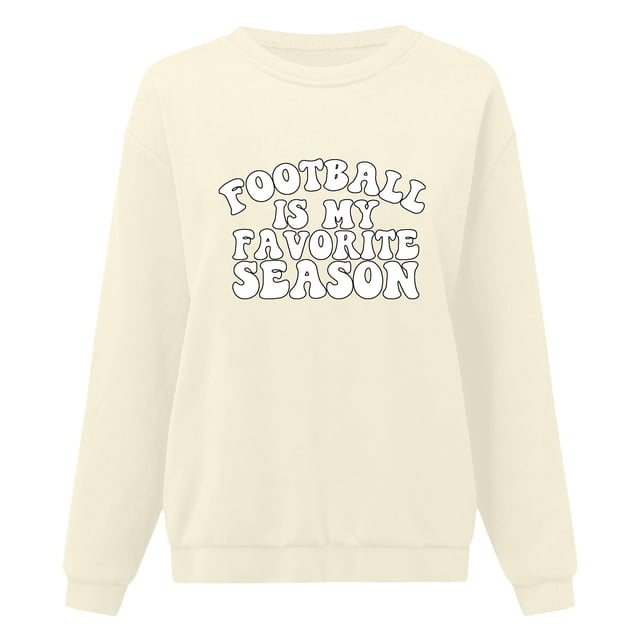 Gibobby Sudaderas para Mujer Sudaderas de Halloween para mujer playera casual de manga larga(Beige,CH)
