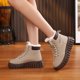 thumbnail image 4 of Zapatos grandes acolchados de algodón para mujer Invierno popular otoño e invierno forrados con vellón grueso cálido acolchado de algodón zapatos altos Martin para mujer, 4 of 6