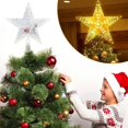 thumbnail image 4 of Luces LED de adorno de árbol de estrella de Navidad, lámpara de Estrella Brillante, brillante luz nocturna, adornos superiores de árbol de Navidad, decoración de fiesta en casa de Año Nuevo, 4 of 4
