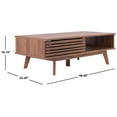 thumbnail image 6 of SAFAVIEH Rori Mid-Century Solid 2 Shelf Coffee Table, Distressed Black, 6 of 13