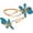 Blue, variant on Chunky Gold Flower Arm Cuff Bracelets for Women Boho Vintage Floral Upper Arm Statement Bangles Simple Open Bracelets Valentines Coquettish Jewelry