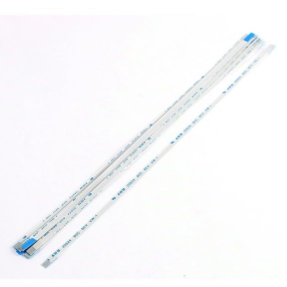 Uxcell A Type AWM 20624 80C 60V VW-1 Flexible Flat Cable FFC 0.02" Pitch 5 Pin 8" 10Pcs