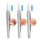 thumbnail image 3 of Zhuge Pinzas de pico curvo, pinzas de cabeza negra, pinzas de pelo, 17,7 * 3,7 * 1,8 cm, plata, 1 pieza, 3 of 5