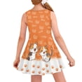 thumbnail image 2 of Yuyamidu Cat Sleeveless Summer Dress for Girls Lovely A Line Princess Dresses Cat Paw Midi Dress Outdoor Play Tour Twirly Skater Dress for Teens Kids 15-16T, Orange, 2 of 6