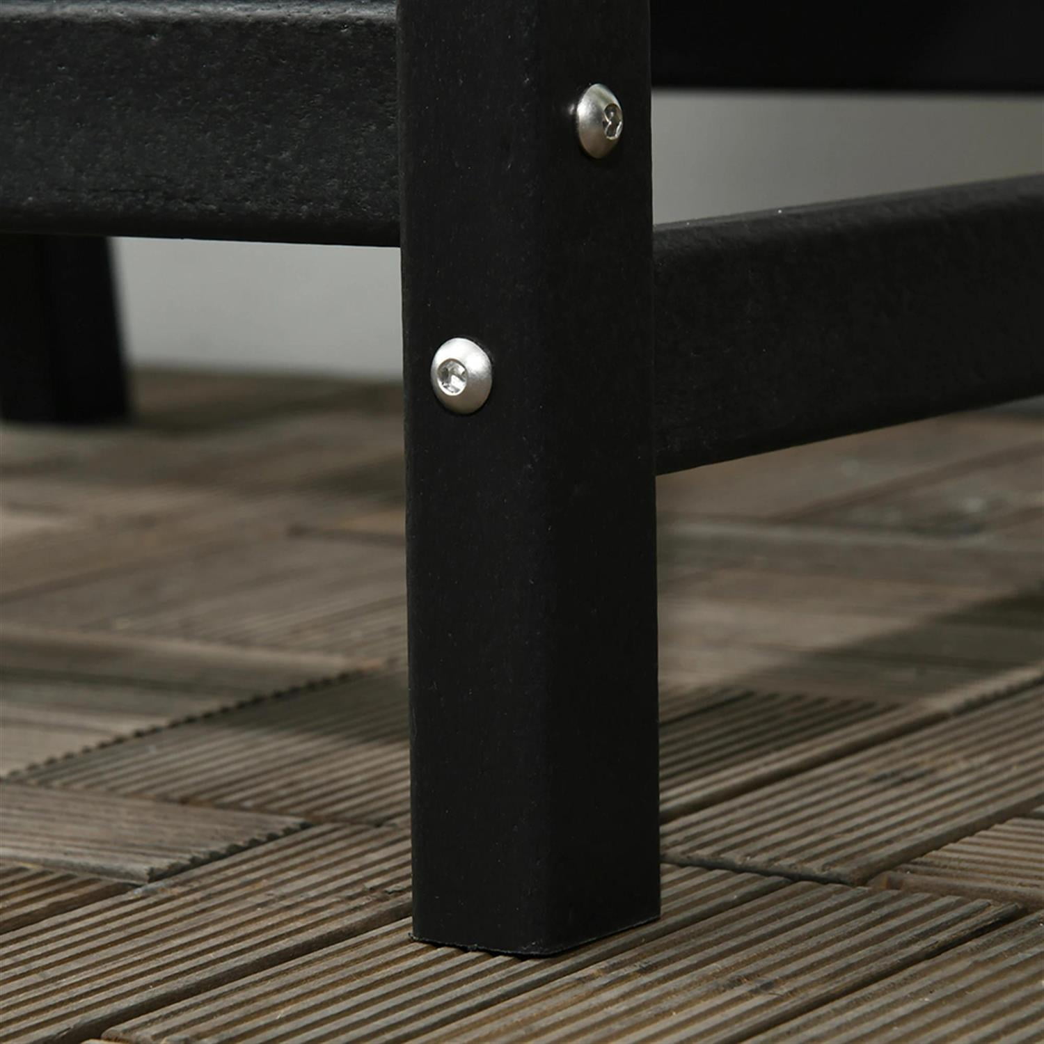 Demi Bonn Outdoor HDPE Dining Chairs, All-Weather Patio Chair for Garden, Backyard, Deck, Porch, Lawn, Black