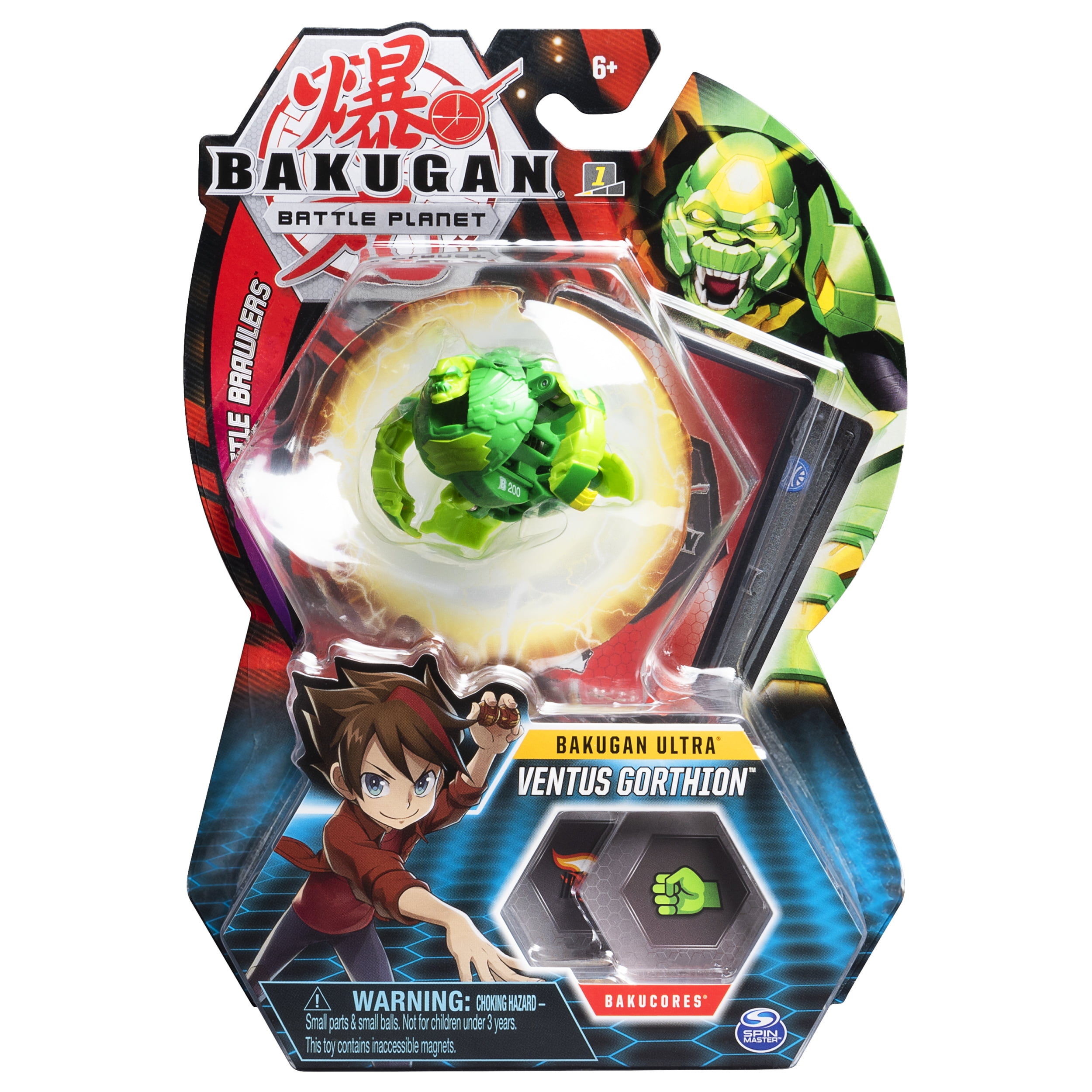 Bakugan Ultra, Ventus Gorthion, 3-inch Collectible Action Figure and Trading Card, for Ages 6 and Up