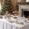thumbnail image 5 of PoyoKee Christmas Tablecloths Rectangular, 60"×84" Flowing Satin Tablecloth, Christmas Decorations for Wedding Banquet Dessert Table Layout, 5 of 6