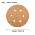 thumbnail image 2 of 6-inch Sanding Discs, 180-Grits 6-Holes Hook and Loop Wet Dry Sandpaper Sander Sand Paper for Orbital Sander 15pcs, 2 of 5