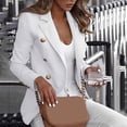 thumbnail image 2 of ZHOUCHANKIDS Fall Women's Blazers Casual Double Work Business Professional Suit Jackets with Pockets White XXL, 2 of 7