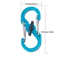 thumbnail image 2 of Small Carabiner Clips, Small Locking Carabiner, Stainless Steel S Hooks, Carabiner Keychain, Anti-Theft Gear, Outdoor Travel, Orange Finish, One Size, 1 Pc, 2 of 2