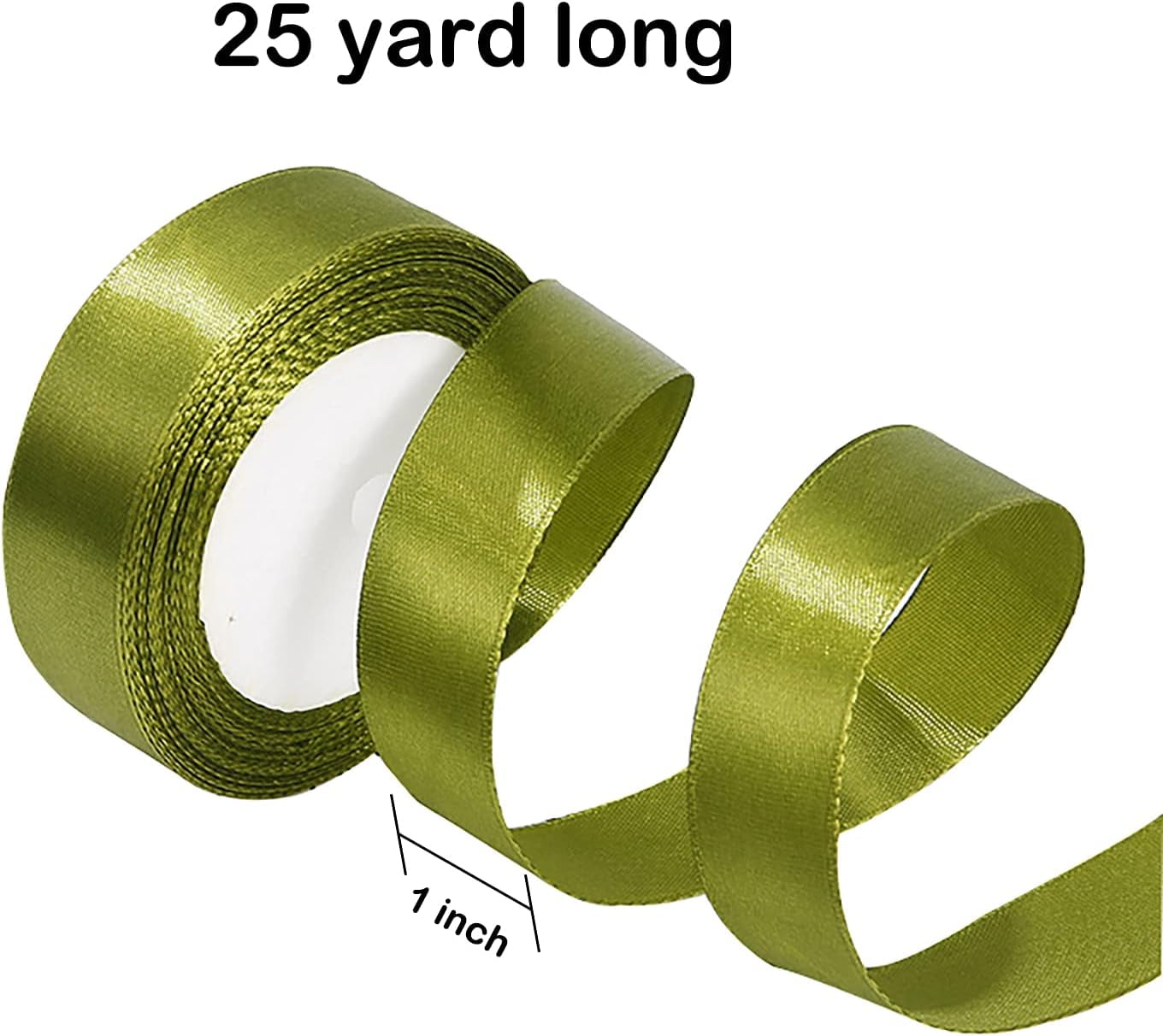 16 Rolls Satin Ribbon, Single Face Solid Color Fabric Ribbon Bulk, 25 Yard per Roll in 1 Inch Wide, Assorted Ribbon Perfect for Gift Wrapping/Christmas/Wedding Favors/Party Decorations