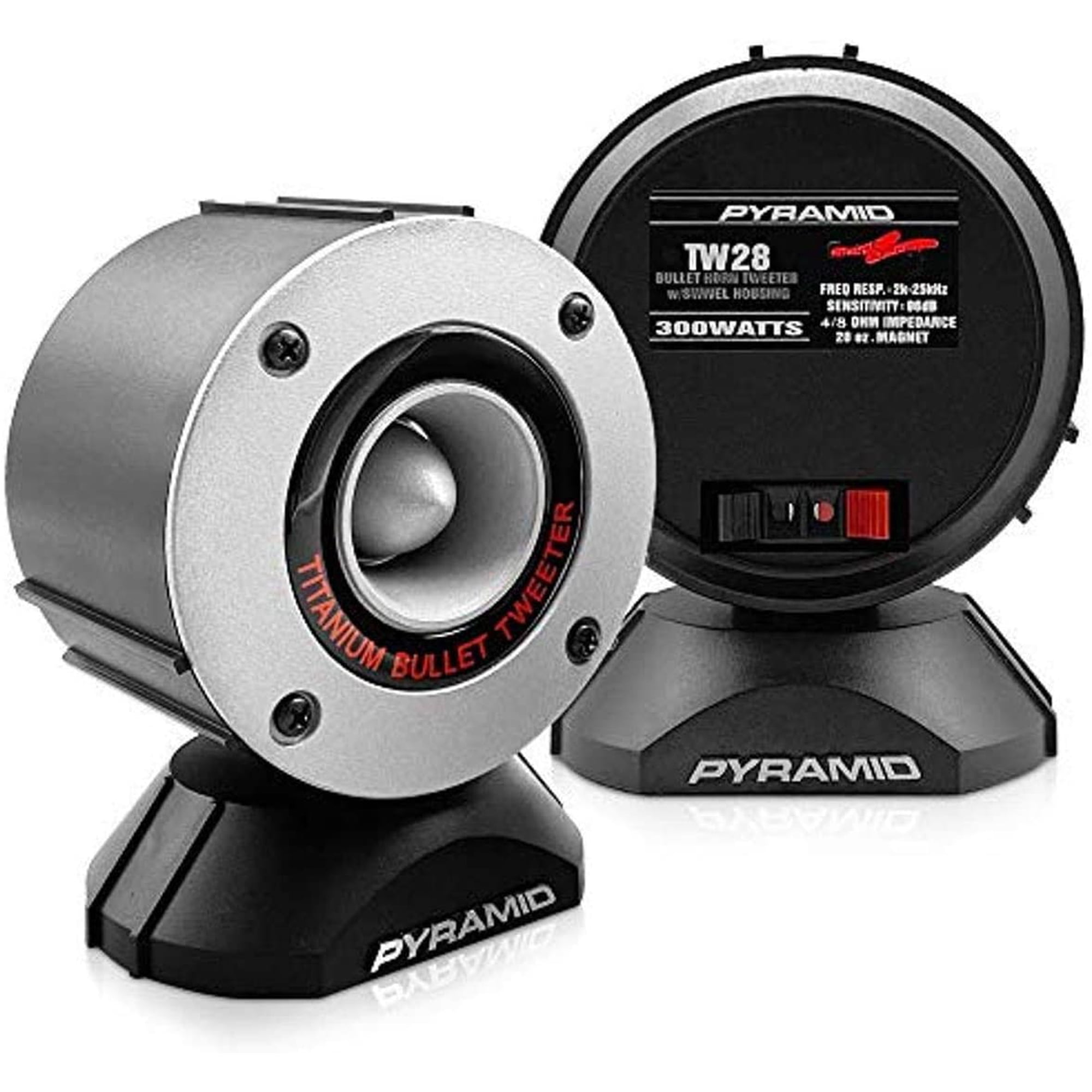 Pyramid 300 watt Marine Tweeter Speaker System, 3.75" Aluminum, 1 Pair, TW28